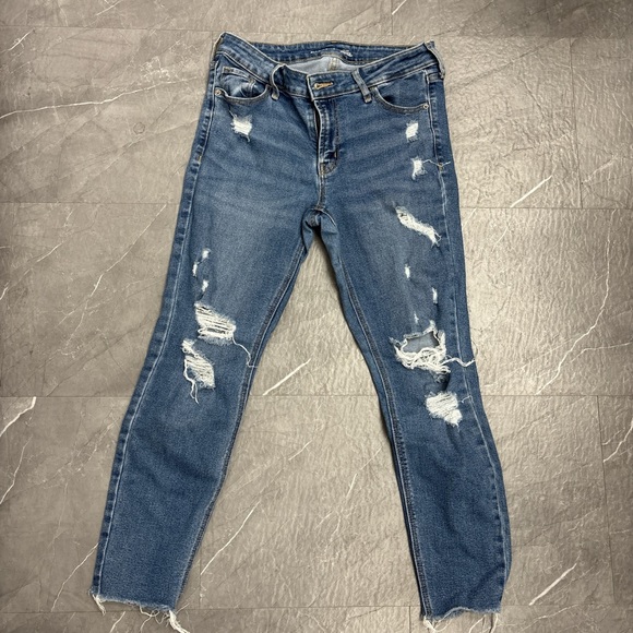 Old Navy Distressed Skinny Jeans in Blue - Picture 1 of 4